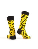 Yellow men\'s socks with bats SM09 - Online store - Boutique